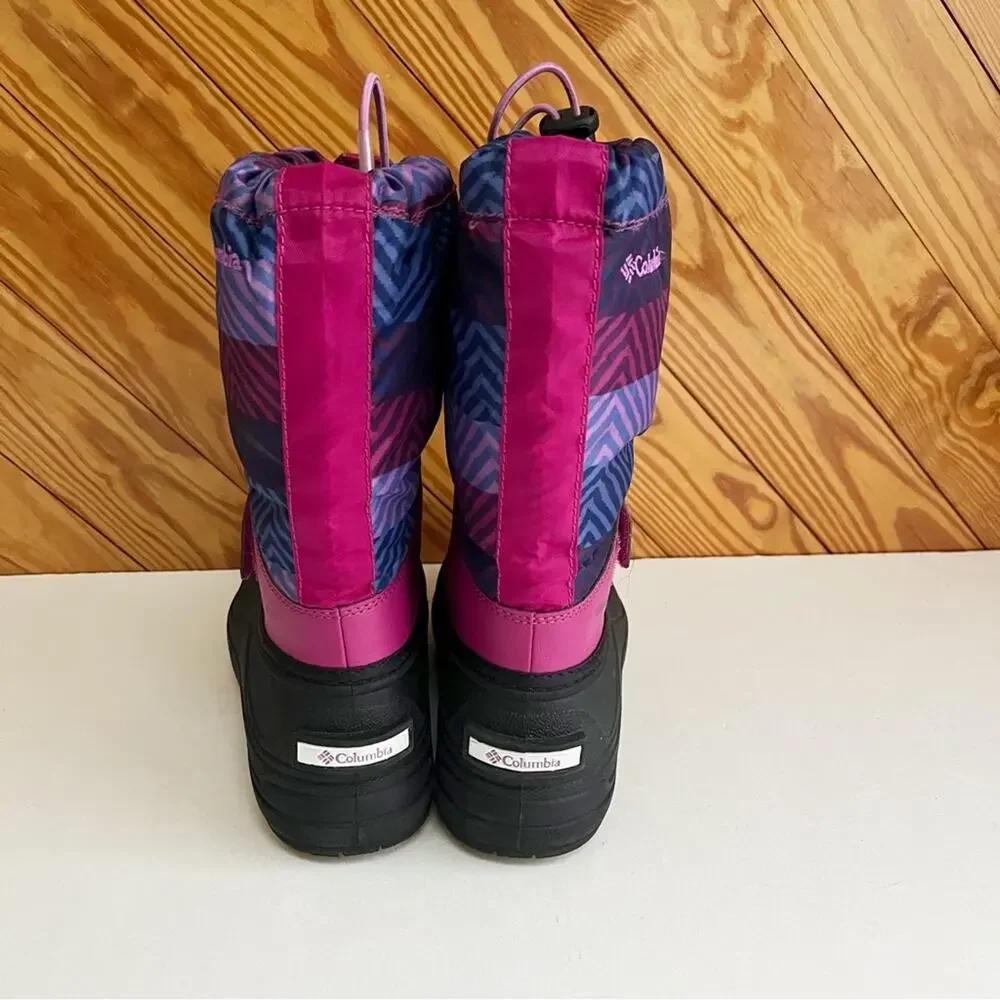Columbia Kids Powderbug Forty Print Winter Boots Big Kid 4